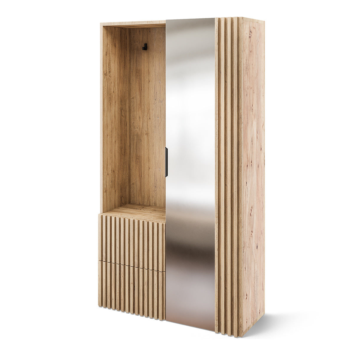 Meuble d'entrée 1 porte 2 tiroirs Velma Bois