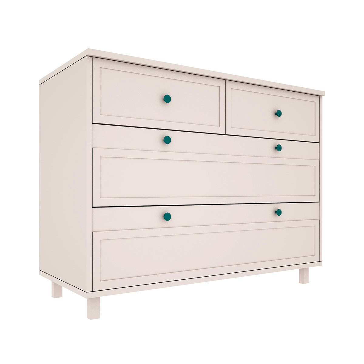 Lit évolutif 70x140 et commode 4 tiroirs Wood Luck Gabriel - Cachemire - vue 6