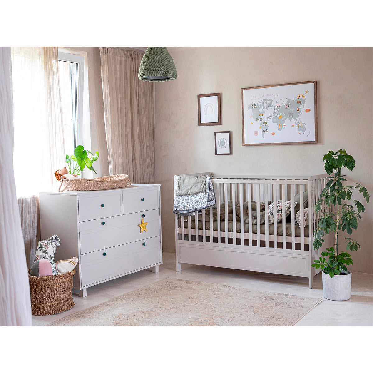 Lit évolutif 70x140 et commode 4 tiroirs Wood Luck Gabriel - Cachemire - vue 7