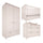 Chambre complète lit évolutif 70x140 commode à langer et armoire 2 portes Wood Luck Gabriel - Cachemire