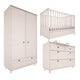 Chambre complète lit évolutif 70x140 commode à langer et armoire 2 portes Wood Luck Gabriel - Cachemire
