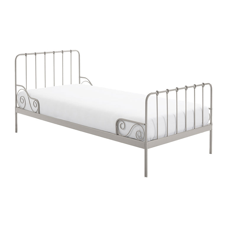 Lit 90x200 Sommier inclus Vipack Alice - Gris