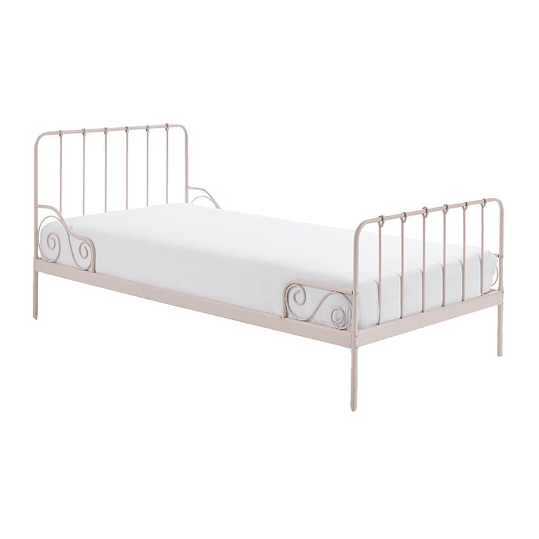 Lit 90x200 Sommier inclus Vipack Alice - Rose