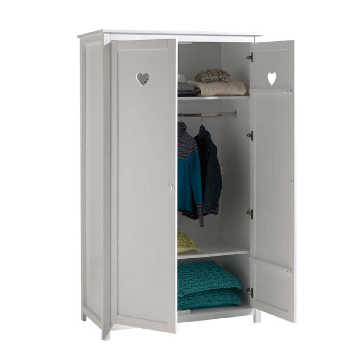Armoire 2 portes Vipack Amori - Blanc - vue 2