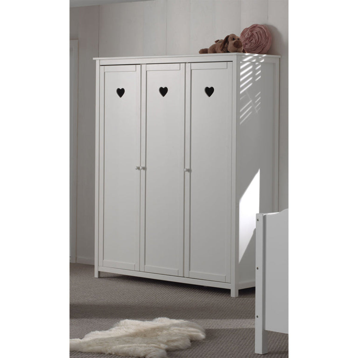 Armoire 3 portes Vipack Amori - Blanc - vue 3