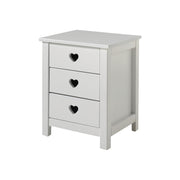 Chevet 3 tiroirs Vipack Amori - Blanc