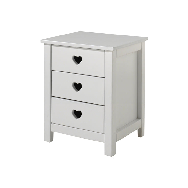 Chevet 3 tiroirs Vipack Amori - Blanc