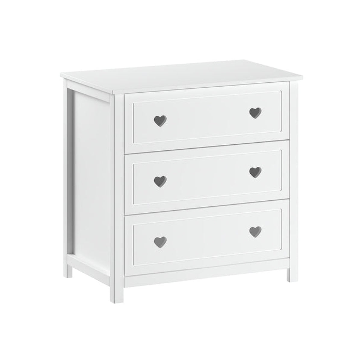 Commode 3 tiroirs Vipack Amori Blanc