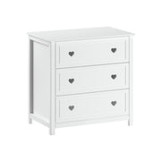 Commode 3 tiroirs Vipack Amori Blanc
