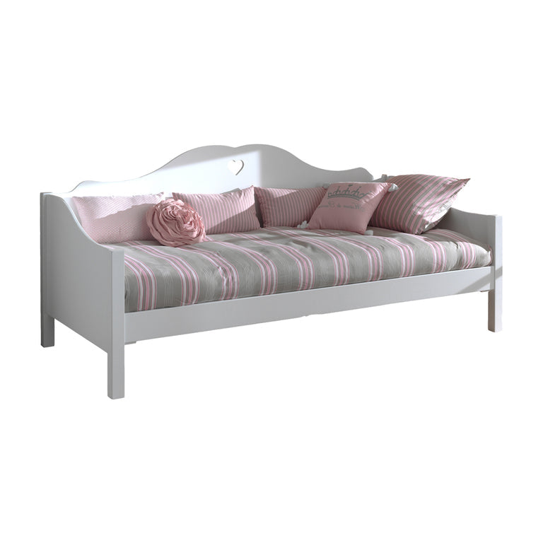 Lit capitaine 90x200 Sommier Inclus Vipack Amori - Blanc