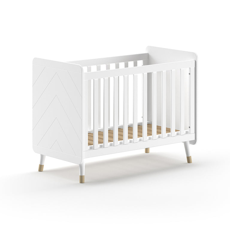 Lit bébé 60x120 sommier inclus Vipack Billy Blanc