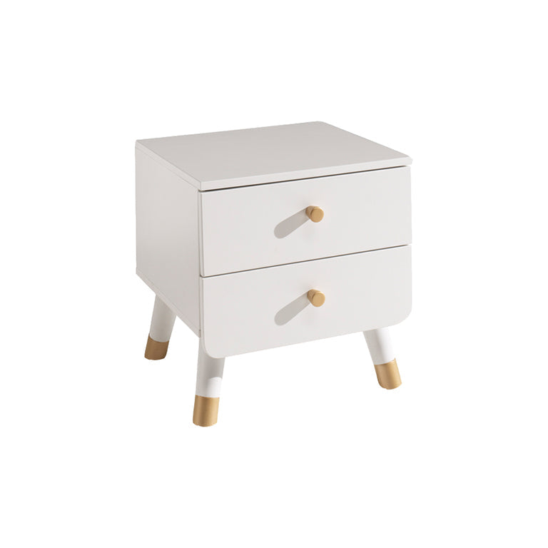 Chevet 2 tiroirs Vipack Billy - Blanc Satin