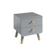 Chevet 2 tiroirs Vipack Billy - Gris Timeless