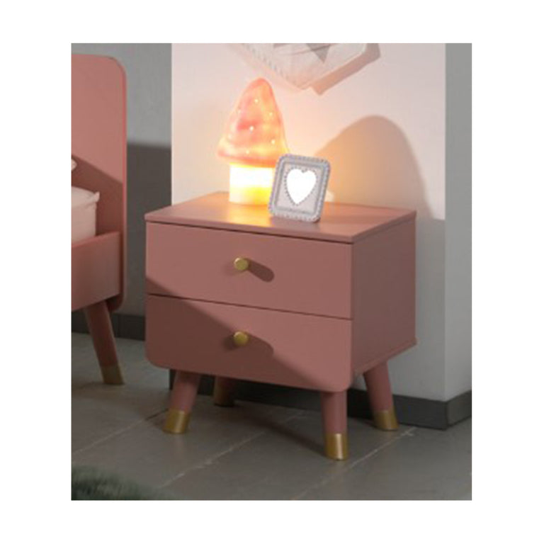 Chevet 2 tiroirs Vipack Billy - Terra Rose - vue 2