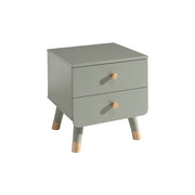 Chevet 2 tiroirs Vipack Billy - Vert Olive