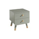 Chevet 2 tiroirs Vipack Billy - Vert Olive