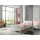 Lit 90x200 Sommier Inclus et Chevet 2 tiroirs Vipack Billy - Blanc Satin
