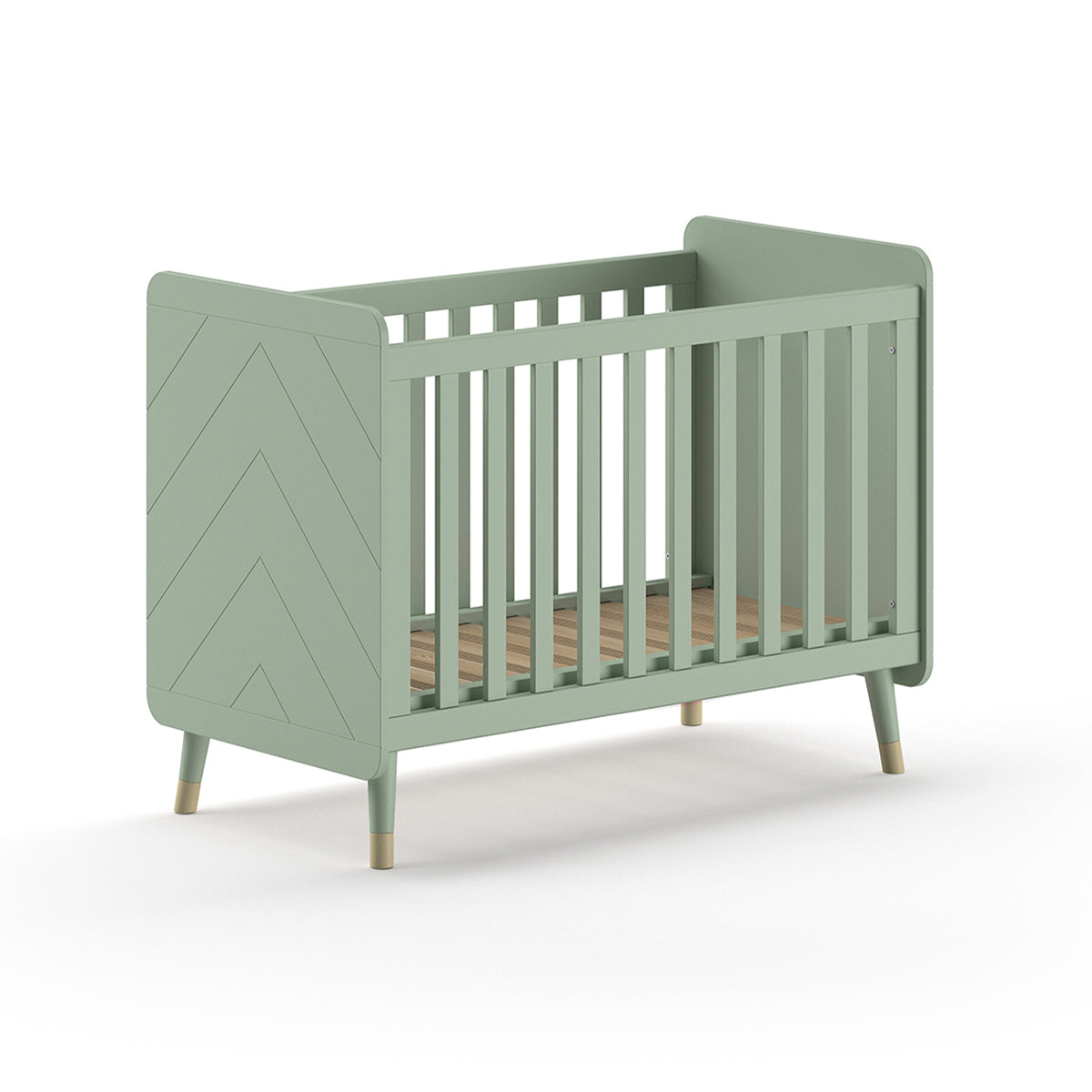 Lit bébé 60x120 sommier inclus Vipack Billy Vert Olive