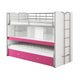 Lit combiné 80 90x200 Sommier Inclus Vipack Bonny - Fuchsia