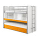 Lit combiné 80 90x200 Sommier Inclus Vipack Bonny - Orange
