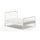Lit 140x200 sommier inclus Vipack Bronxx Blanc mat