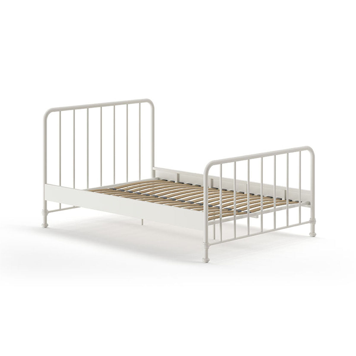 Lit 140x200 sommier inclus Vipack Bronxx Blanc mat - vue 2