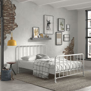 Lit 140x200 sommier inclus Vipack Bronxx Blanc mat - vue 3