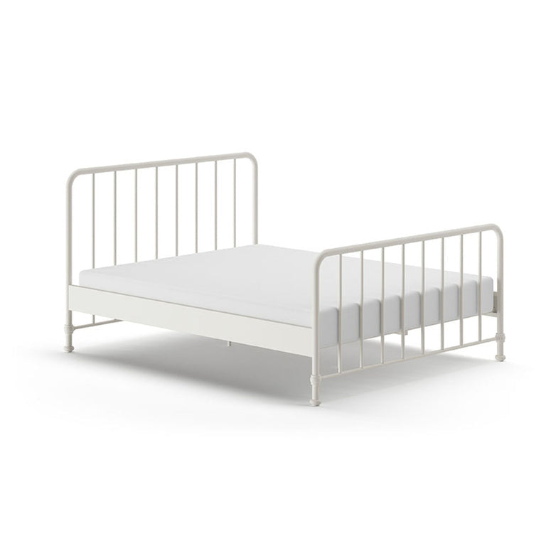 Lit 160x200 sommier inclus Vipack Bronxx Blanc mat