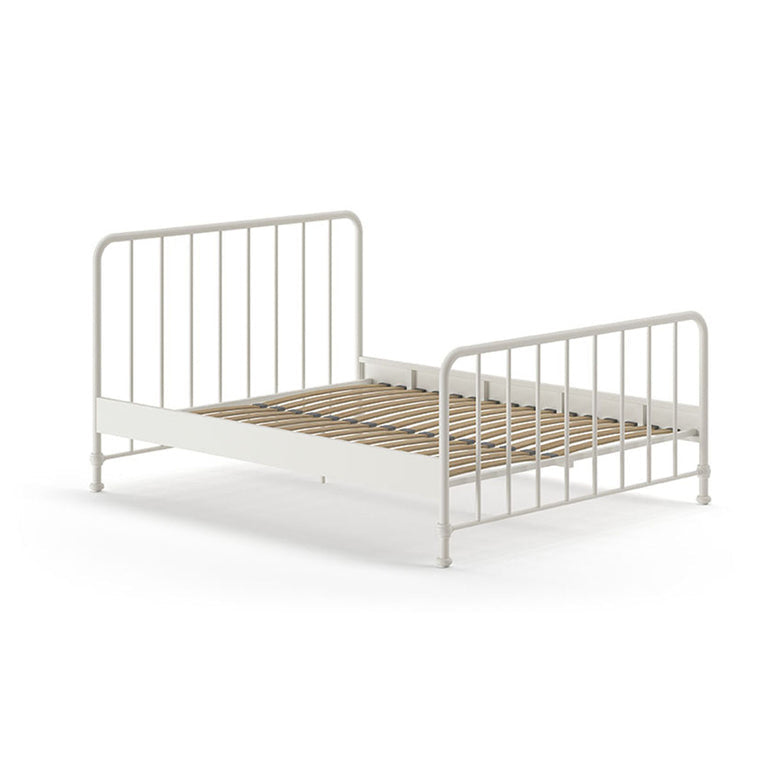 Lit 160x200 sommier inclus Vipack Bronxx Blanc mat - vue 2