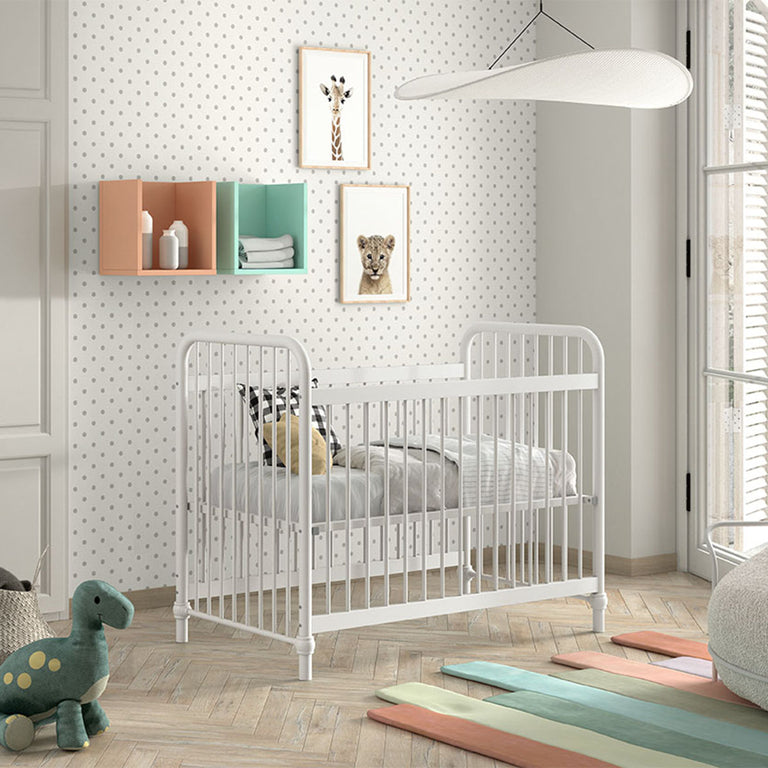 Lit bébé 60x120 Jaxx by Vipack Bronxx Blanc mat - vue 3