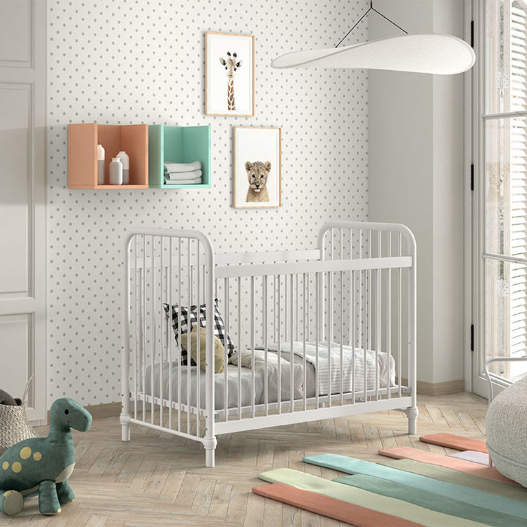 Lit bébé 60x120 Jaxx by Vipack Bronxx Blanc mat - vue 4