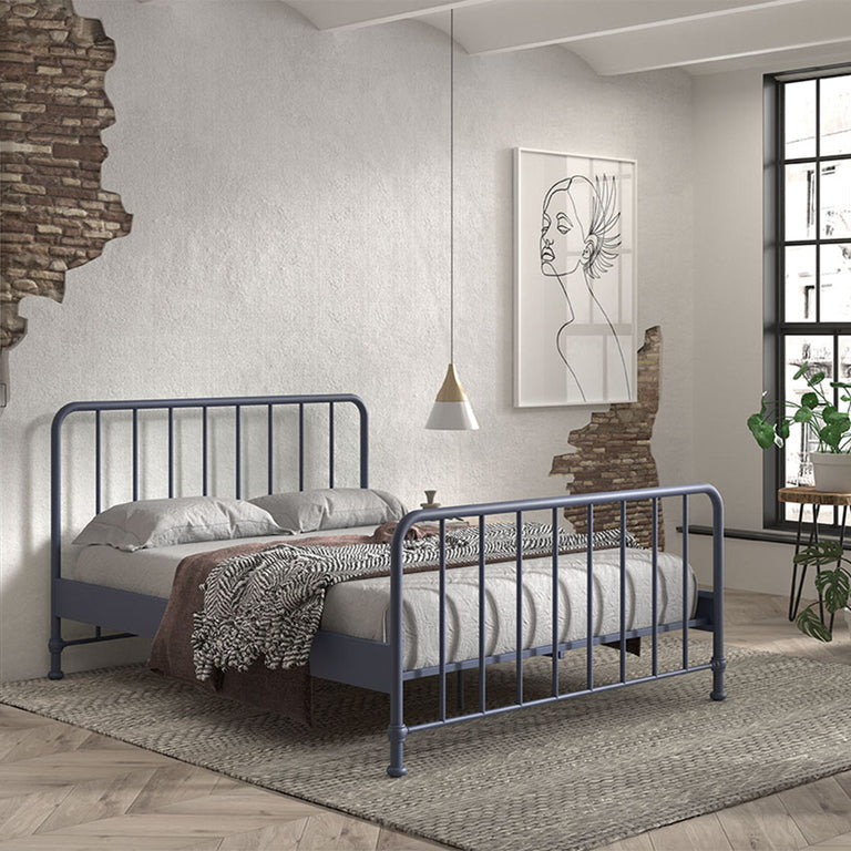 Lit 160x200 sommier inclus Vipack Bronxx Denim mat - vue 3