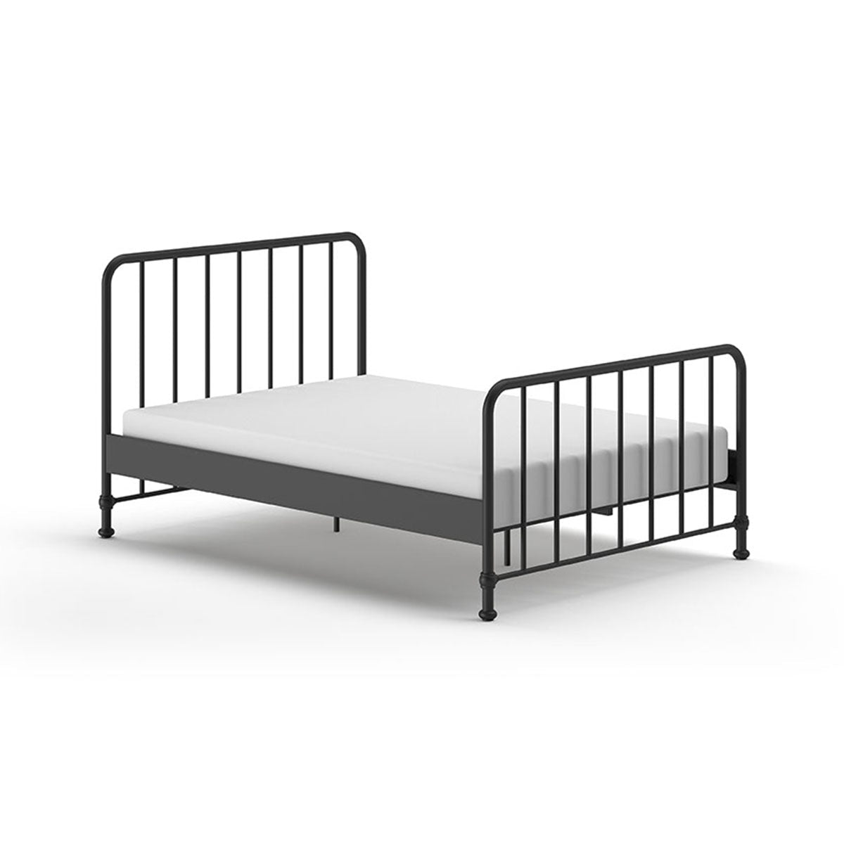 Lit 140x200 sommier inclus Vipack Bronxx Noir mat