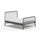 Lit 140x200 sommier inclus Vipack Bronxx Noir mat