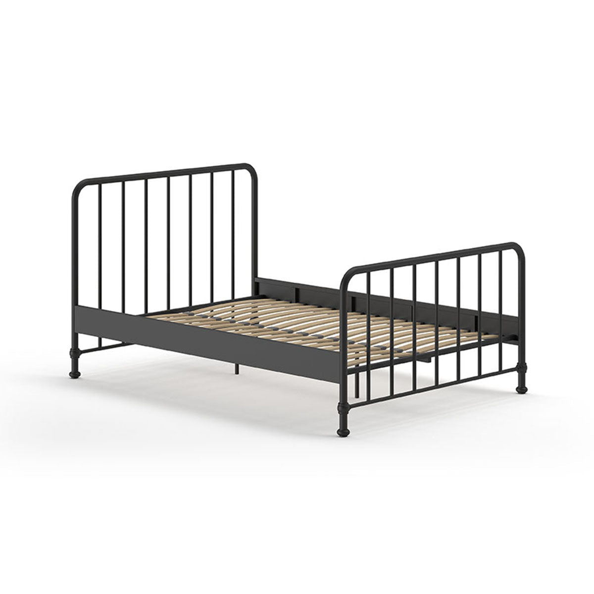 Lit 140x200 sommier inclus Vipack Bronxx Noir mat - vue 2
