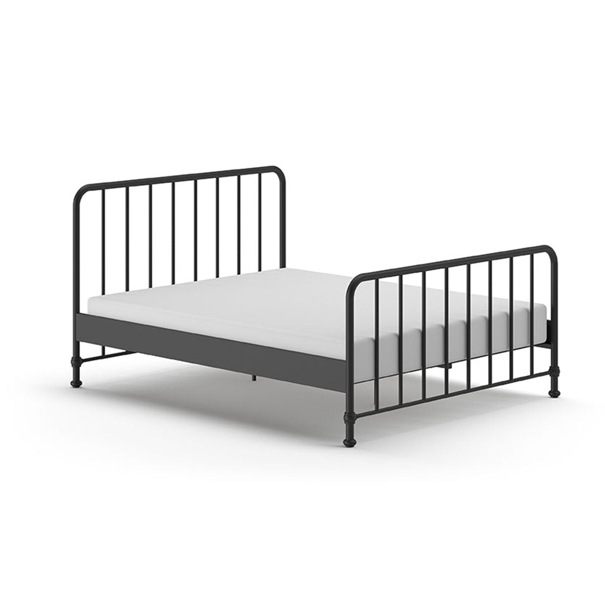 Lit 160x200 sommier inclus Vipack Bronxx Noir mat