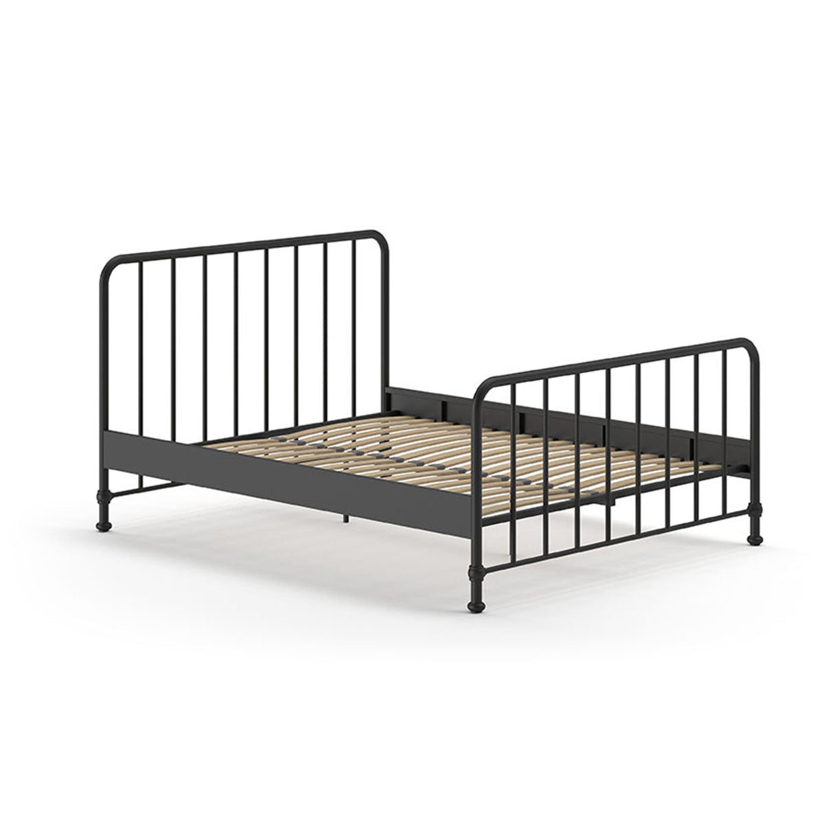 Lit 160x200 sommier inclus Vipack Bronxx Noir mat - vue 2