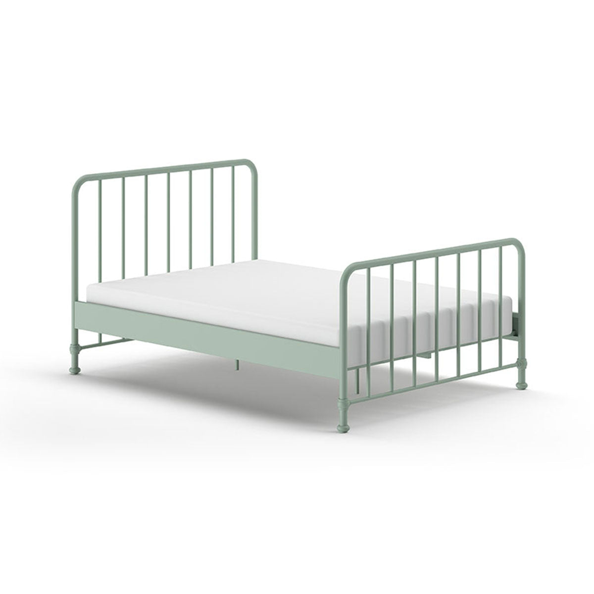 Lit 140x200 sommier inclus Vipack Bronxx Vert olive mat