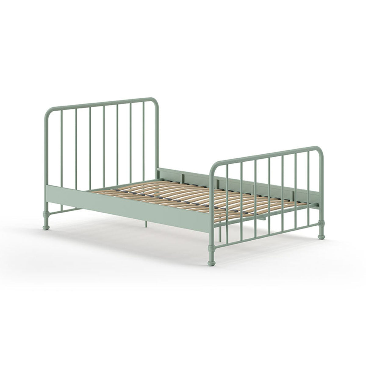 Lit 140x200 sommier inclus Vipack Bronxx Vert olive mat - vue 2