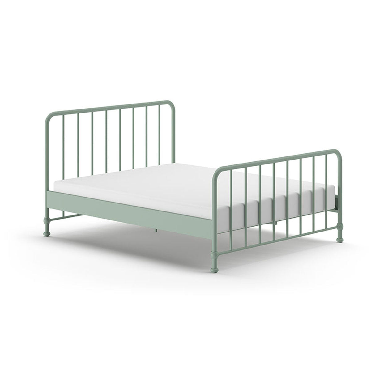 Lit 160x200 sommier inclus Vipack Bronxx Vert olive mat