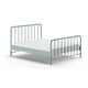 Lit 160x200 sommier inclus Vipack Bronxx Vert olive mat
