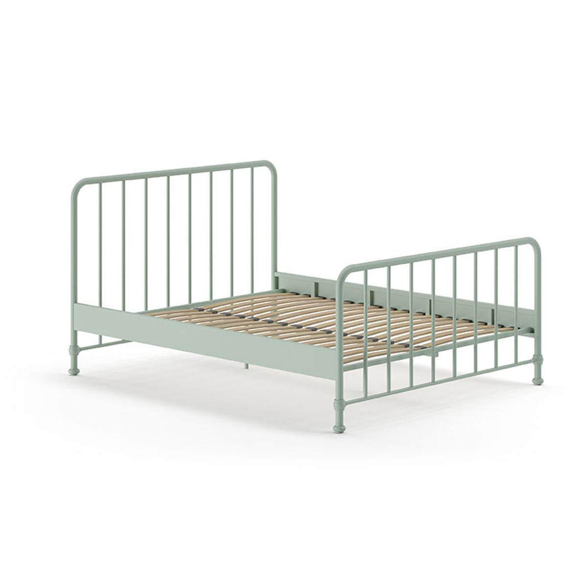 Lit 160x200 sommier inclus Vipack Bronxx Vert olive mat - vue 2