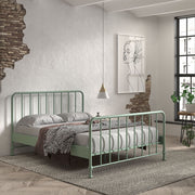 Lit 160x200 sommier inclus Vipack Bronxx Vert olive mat - vue 3