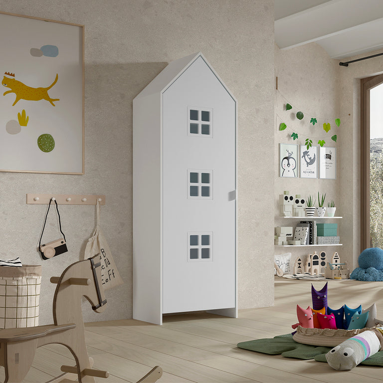 Armoire 1 porte Vipack Bruges Blanc - vue 2