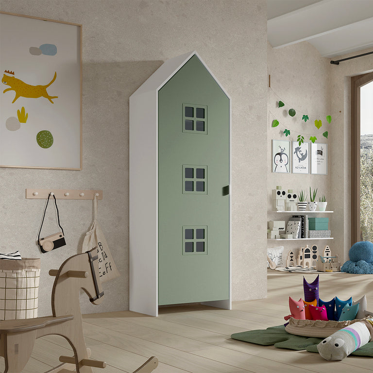 Armoire 1 porte Vipack Bruges Vert - vue 2
