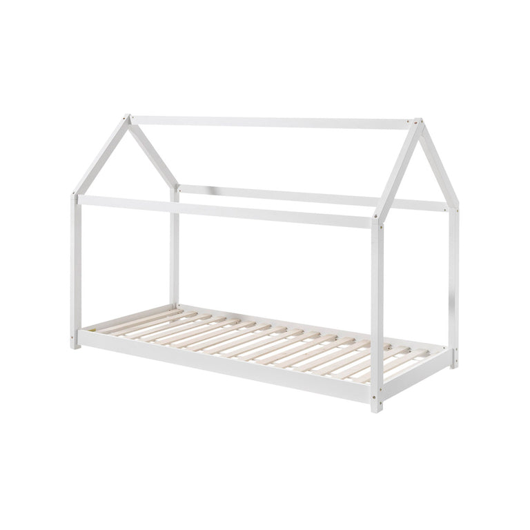 Lit Cabane 90x200 Sommier inclus Vipack - Blanc - vue 2