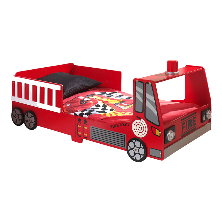 Lit 70x140 Camion pompier Sommier inclus Vipack Car beds - Rouge - vue 2