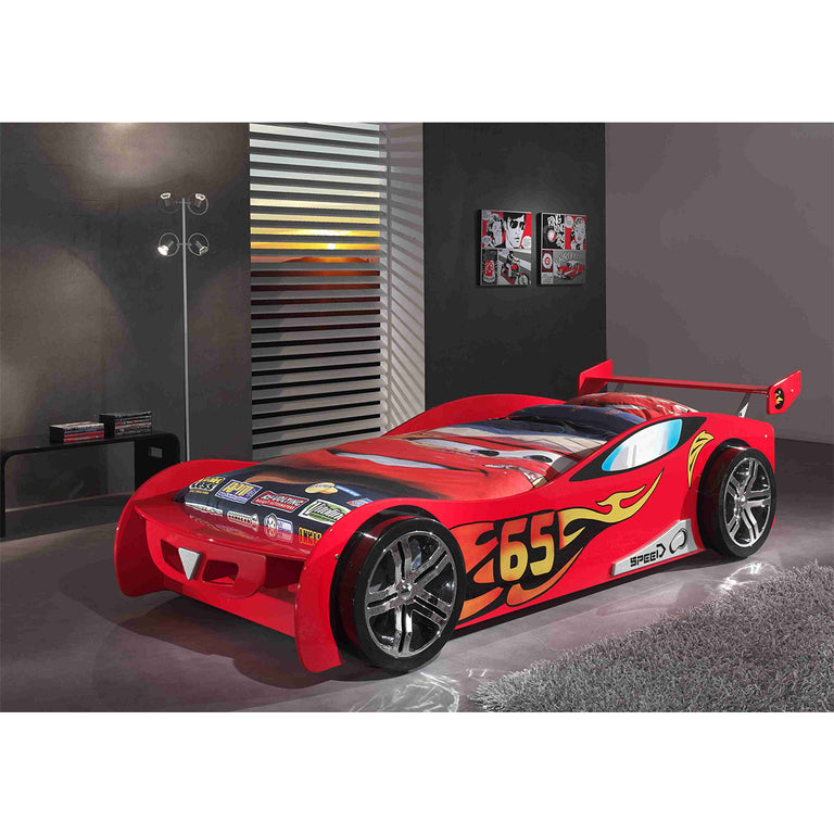 Lit 90x200 Le Mans Sommier inclus Vipack Car beds - Rouge - vue 2