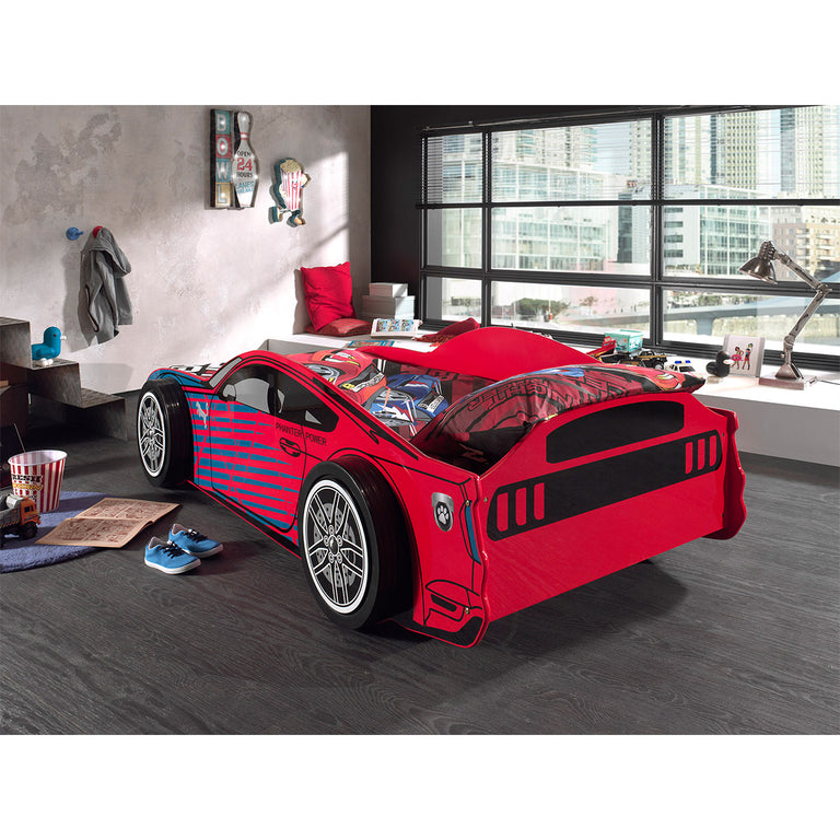 Lit 90x200 Panther Power Sommier inclus Vipack Car beds - Rouge - vue 3