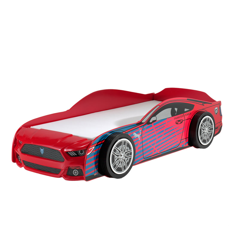Lit 90x200 Panther Power Sommier inclus Vipack Car beds - Rouge - vue 2